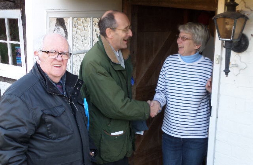 David Harwood and Andrew Tyrie MP meeting residents in Southbourne